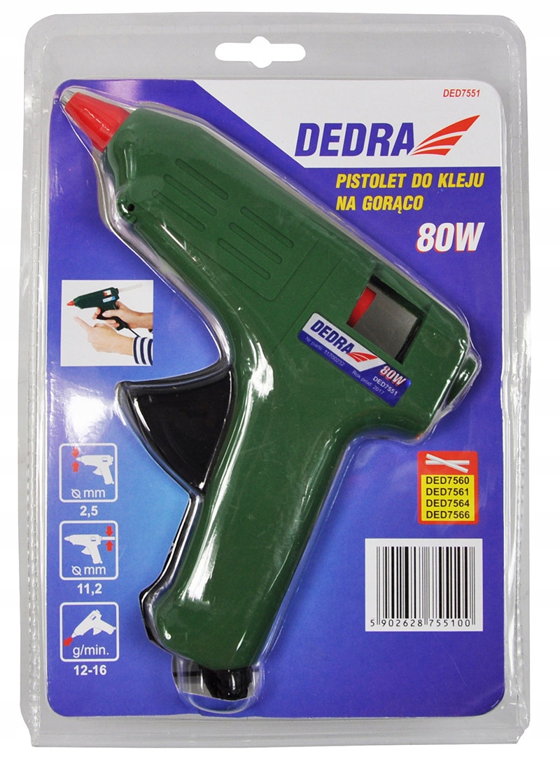 Pistolet do kleju na gorąco 40/80W Seria DED7551