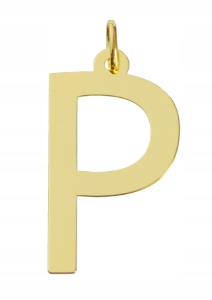 

Literka "p" Zawieszka Złota 333 Duża 3cm