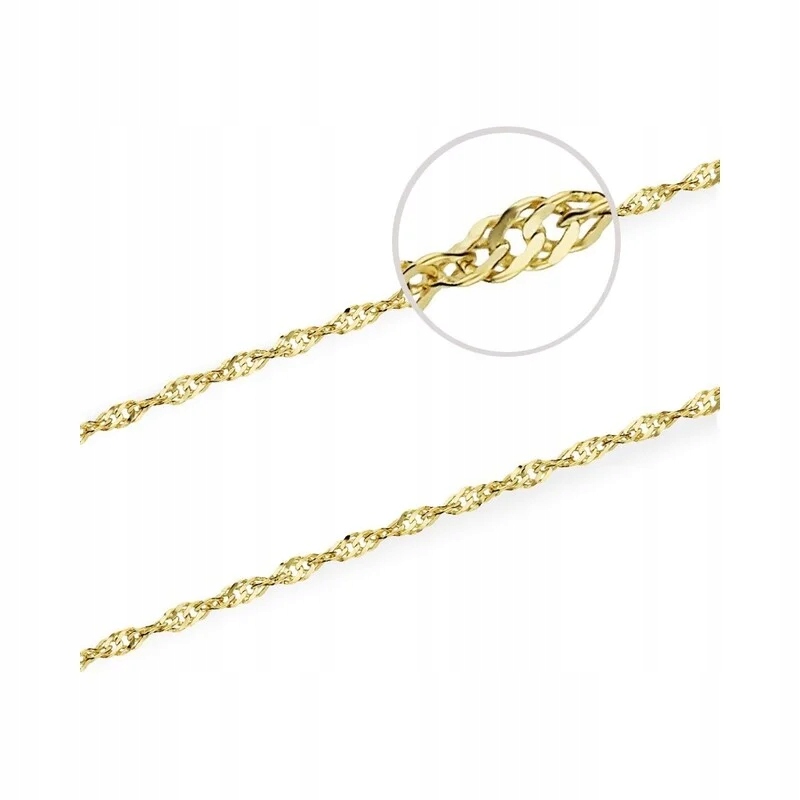 Řetízek zlatý 585 Singapur jemný kudrnatý lesklý pro ni 0.80 g