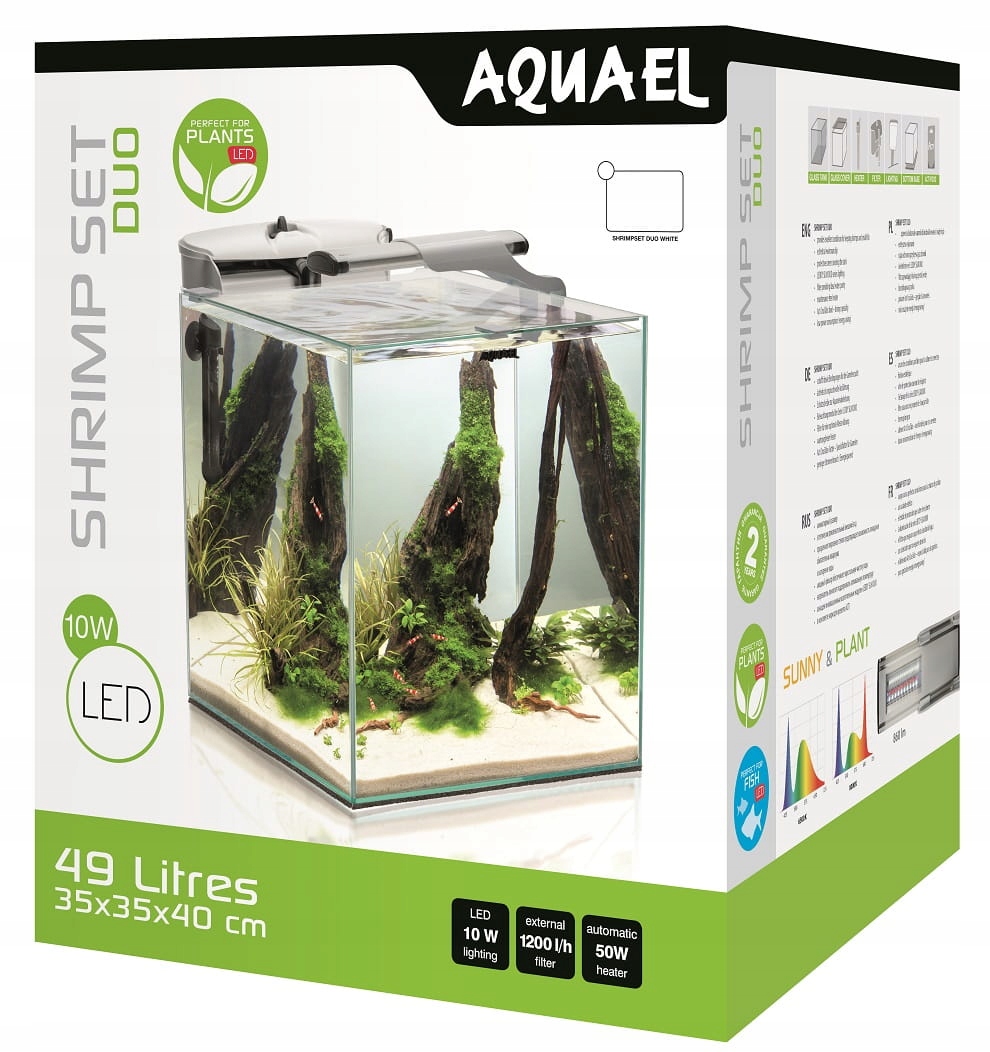 

Aquael Akwarium Shrimp Set Duo D&n White 49L