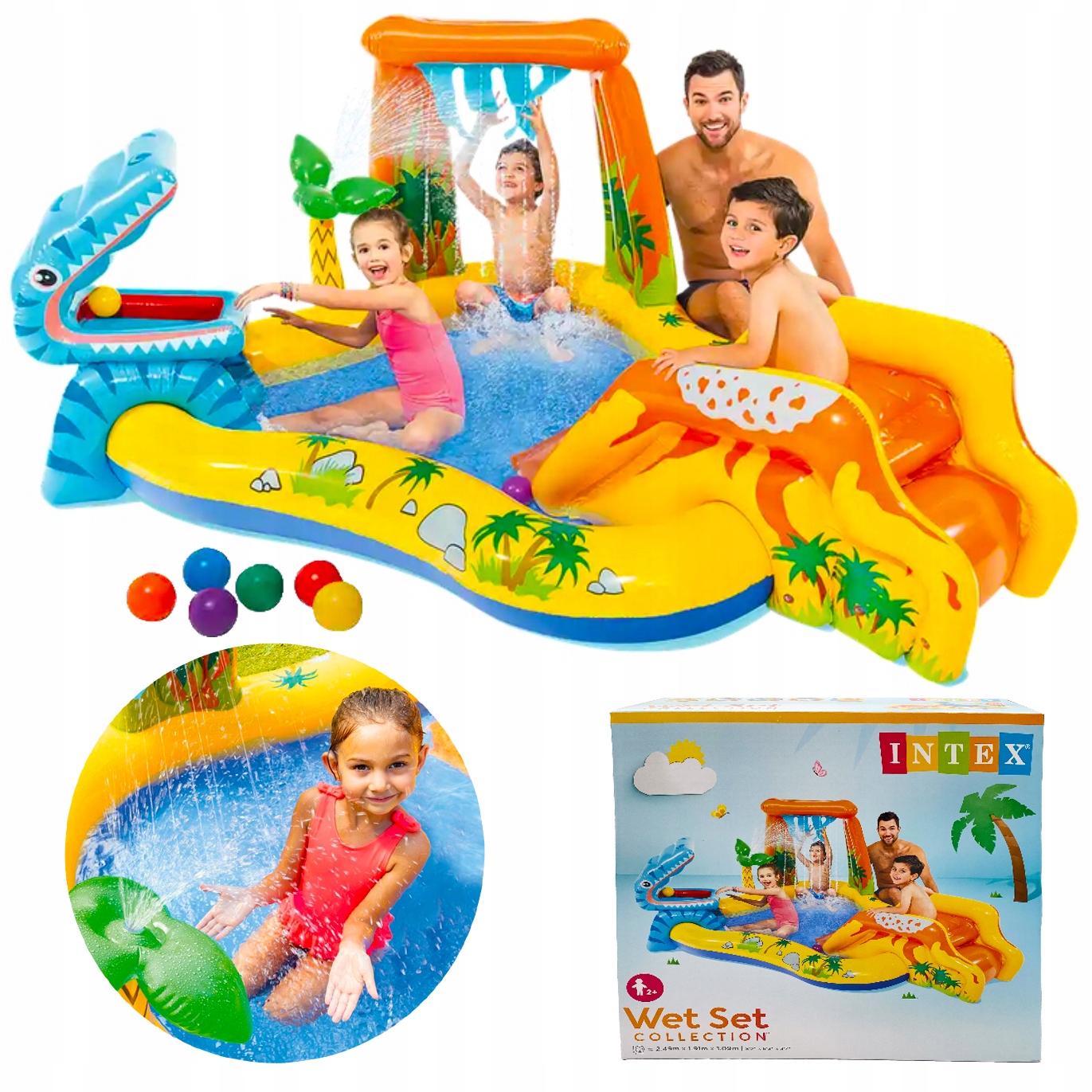 

Basen ogrodowy plac zabaw Intex dinozaur duży XXL