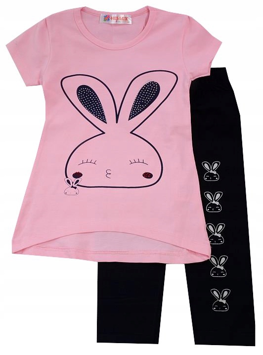 

Komplet Zestaw Tunika Króliczek Leggins 110 J190G