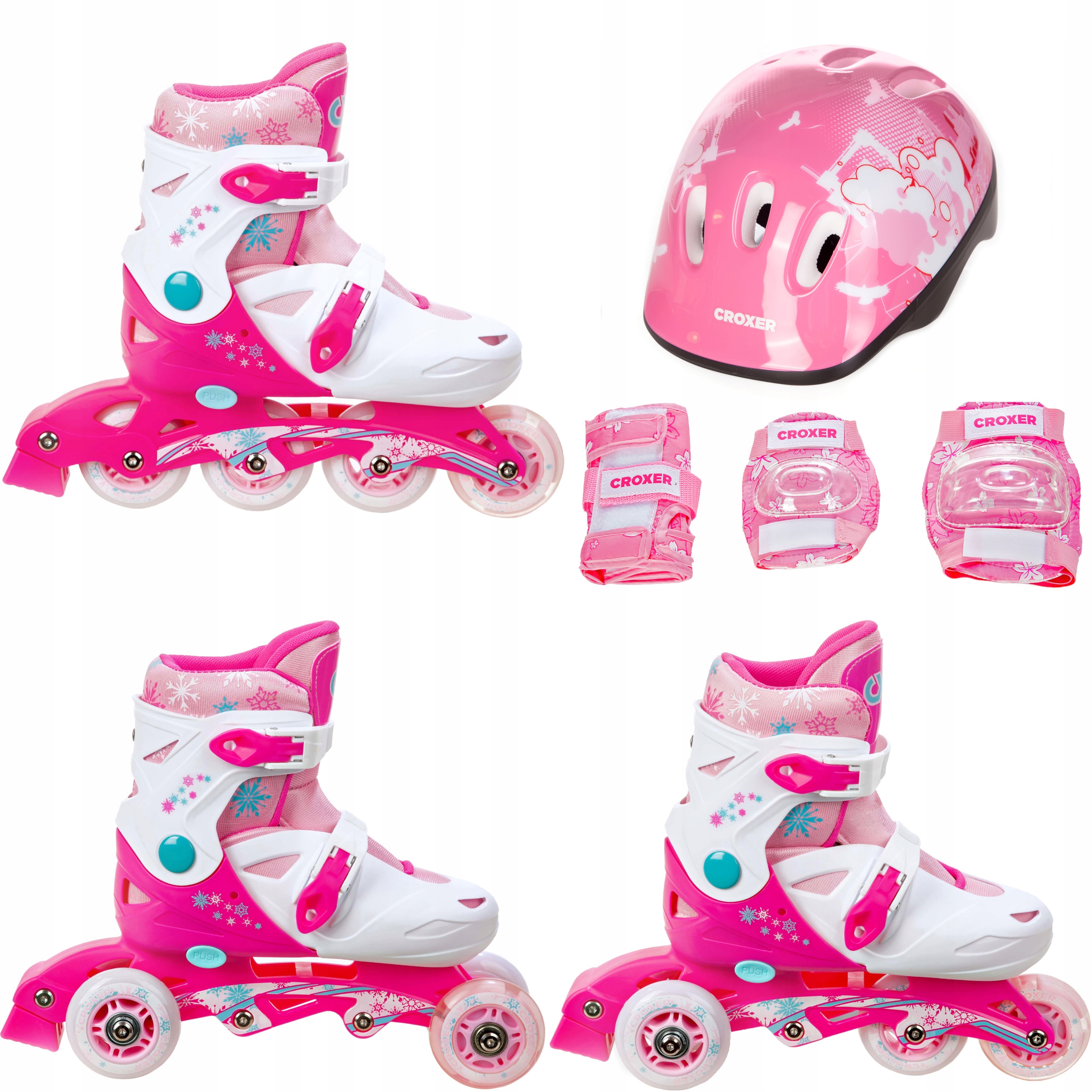 

Rolko-Wrotki 3w1 Croxer Missy 31-34 Kask Ochr