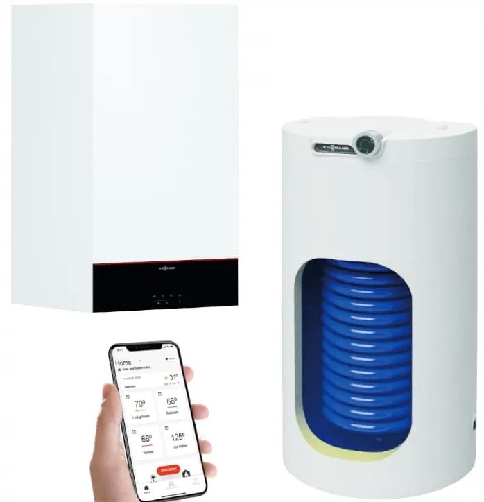 Viessmann kocioł gazowy Vitodens 100-W 25kw zasobnik Ews 160 Z028203