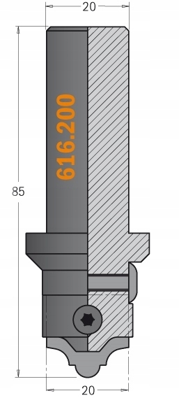 Cmt 616.200 Tělo frézy S=20 L=85