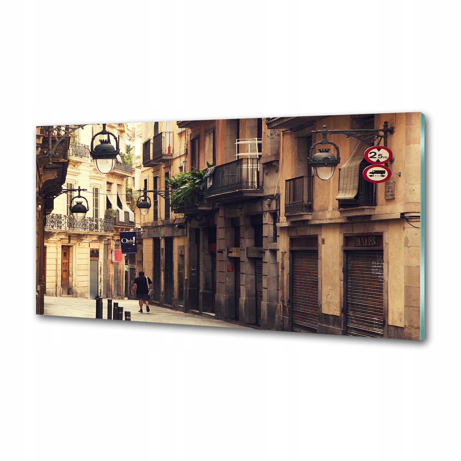 Panel do kuchyne Ulice Barcelony 100 x 50 cm Lepidlo
