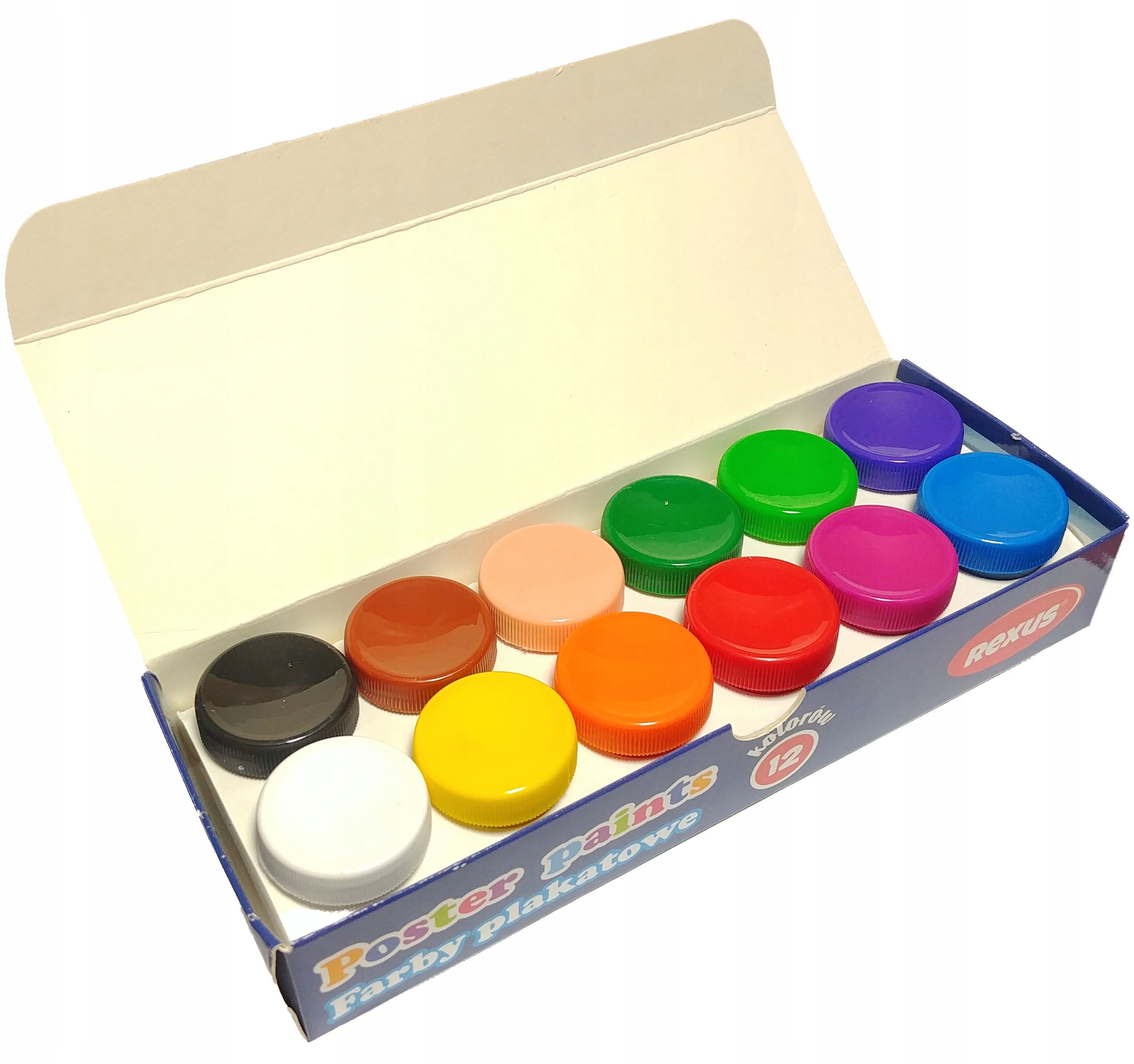 BENIAMIN FARBY PLAKATOWE SZKOLNE 12 KOLORÓW 20 ml Marka Beniamin