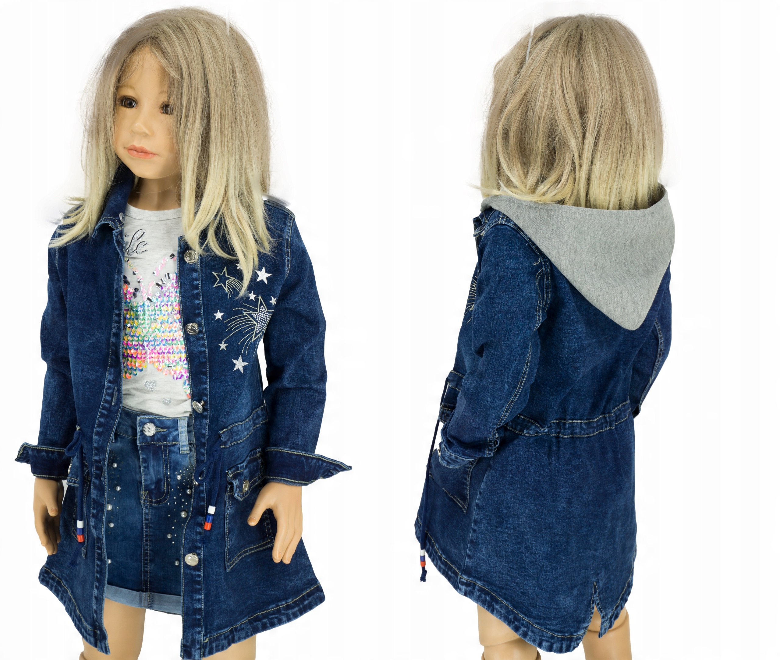 

Kurtka płaszcz elastyczny jeans r 110/116 X048