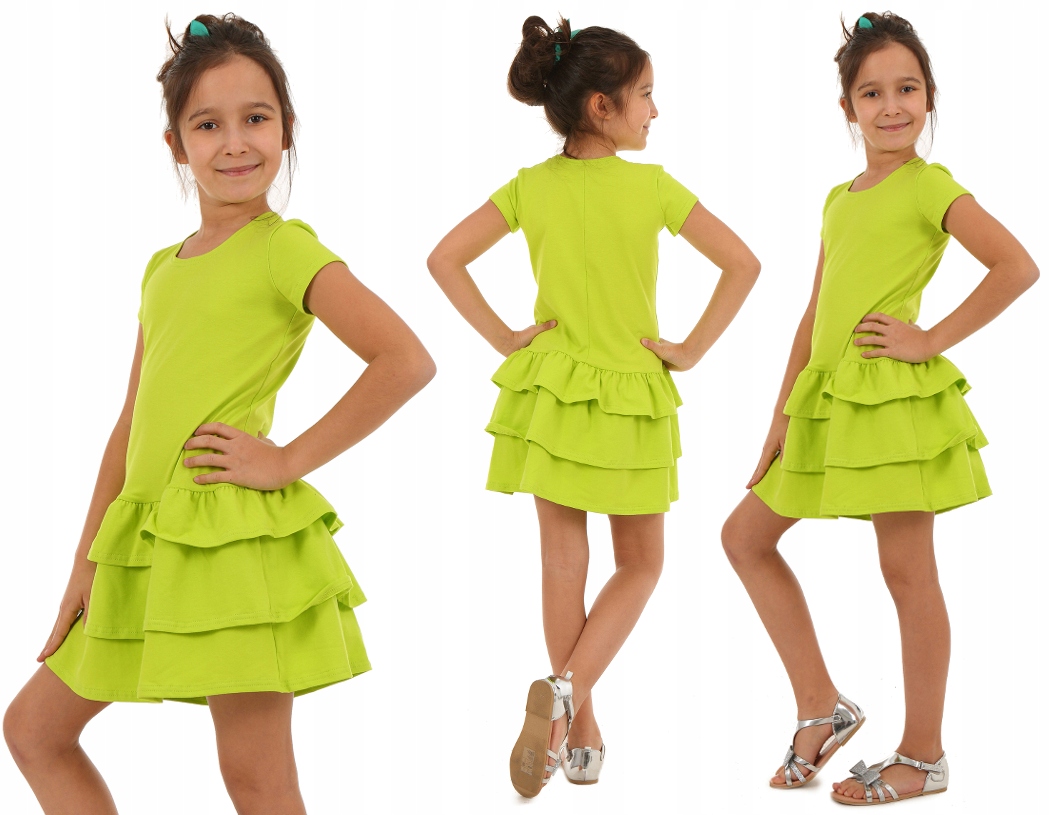 Цветное платье с тремя оборками - 158 точек