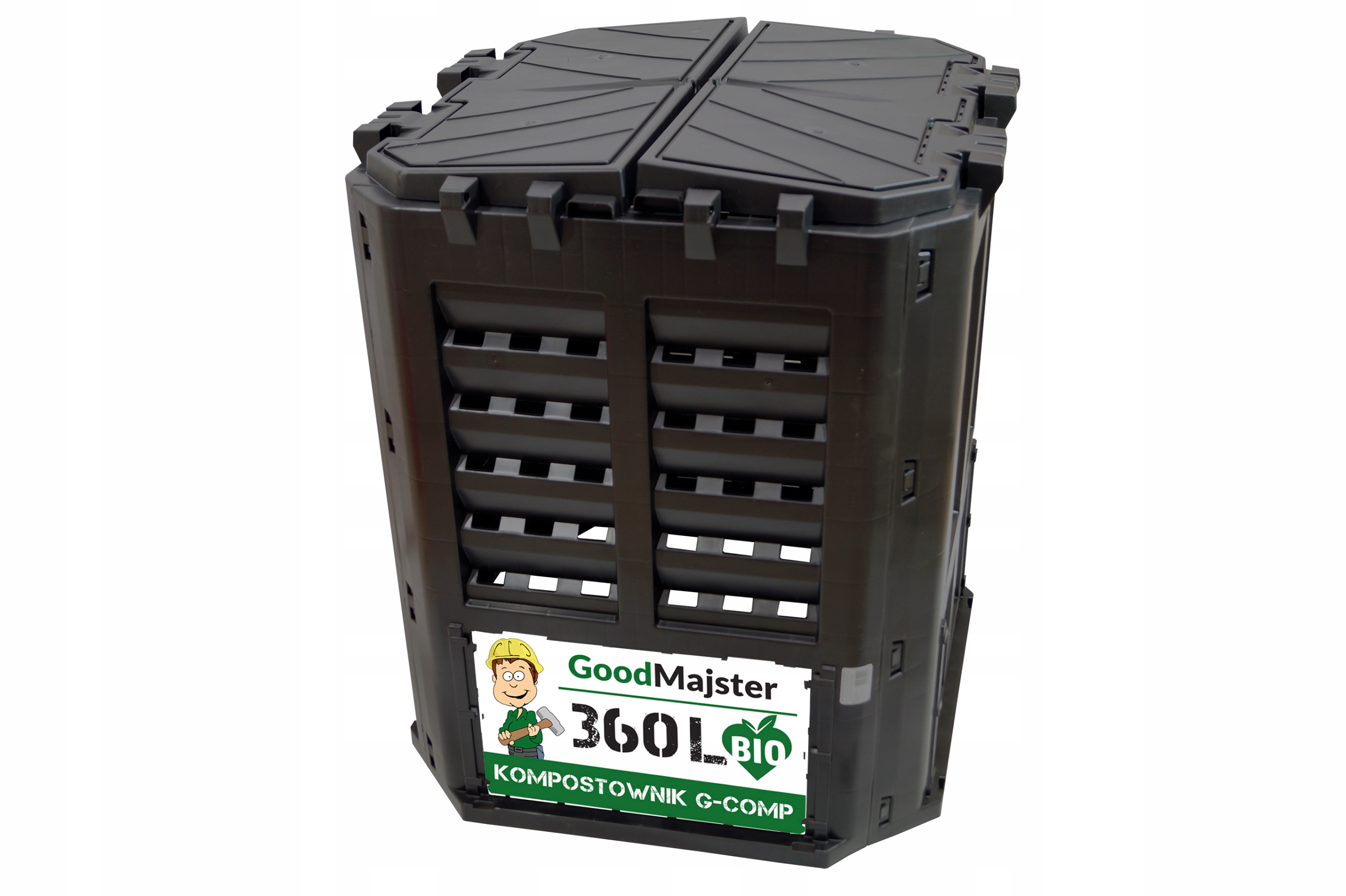 KOMPOSTOWNIK MODUŁOWY 360L CZARNY G-COMP POLSKI Producent GoodMajster