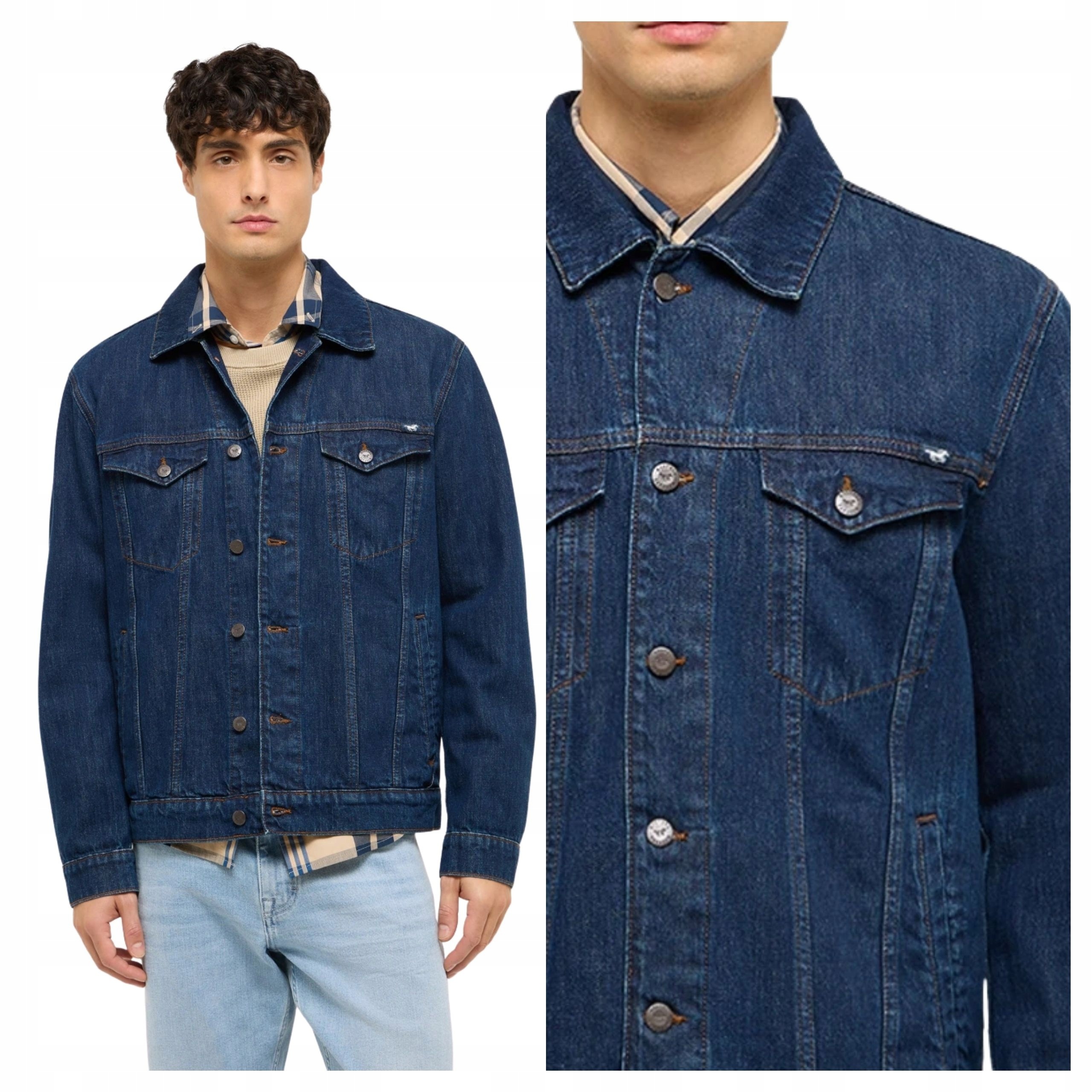Pánská bunda Mustang Style Dallas Jacket Modrá Džínová bunda M