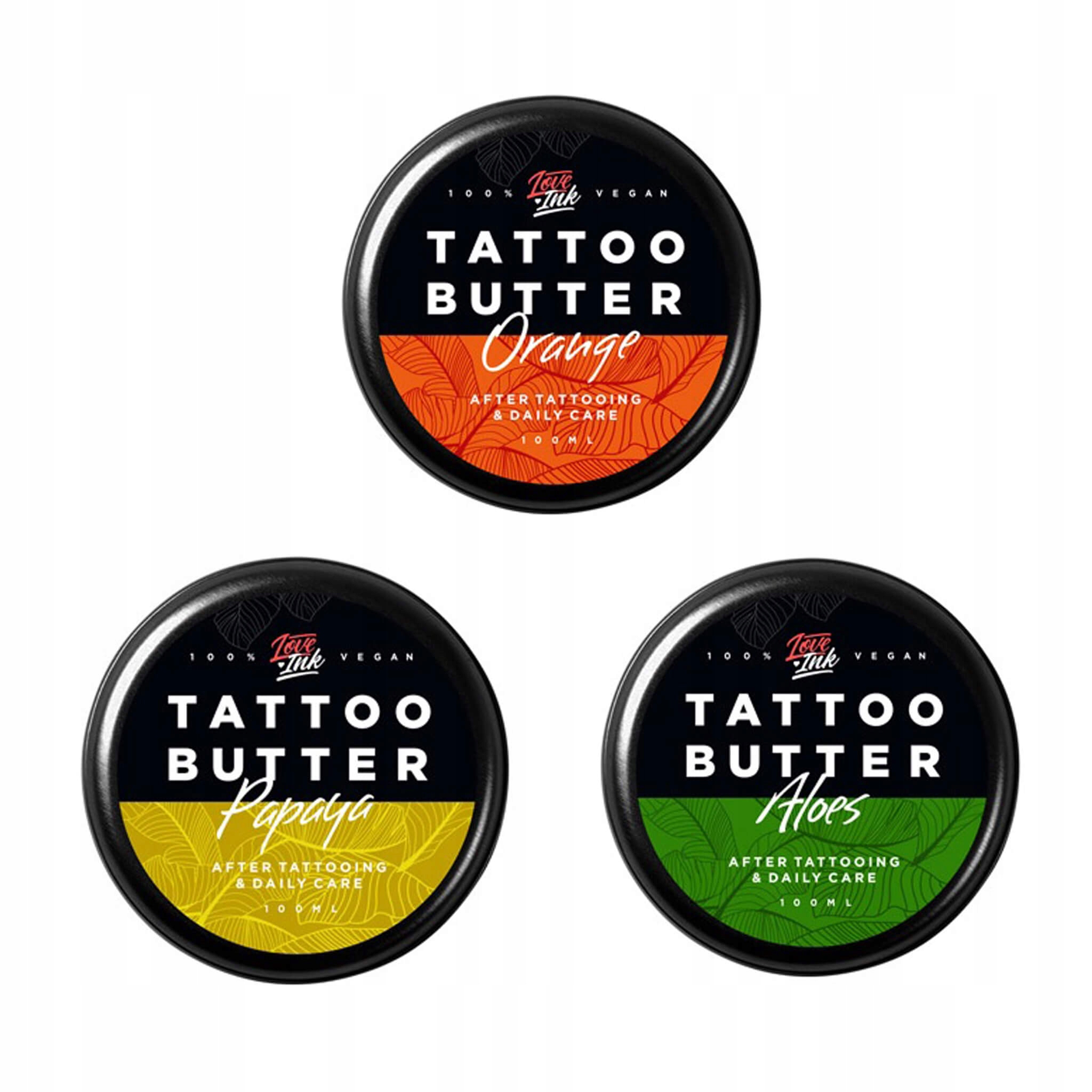 

Loveink Tattoo Butter Masło do tatuażu Zestaw 3w1