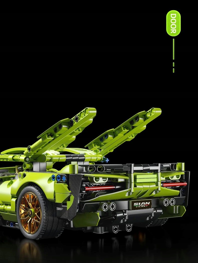 KLOCKI KONSTRUKCYJNE SAMOCHÓD LAMBORGHINI LAMBO ZESTAW DO UŁOŻENIA 1280 el Płeć chłopcy dziewczynki