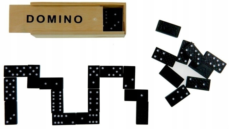 

Domino Drewniane Gra W Pudełku 28 Elementów etui