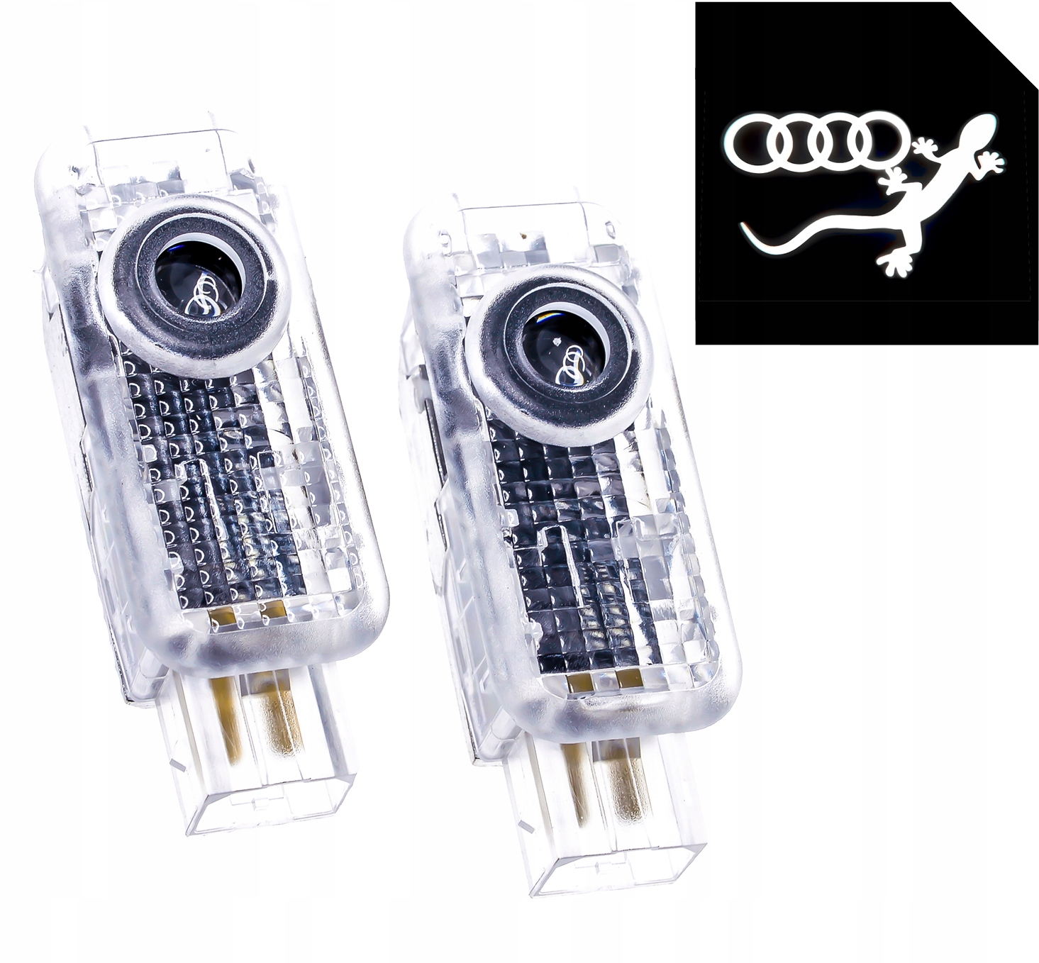 Audi LED Logo Projektor HD+ Premium jaszczurka gekon quattro hologram A6 Q5  A001 G Audi za 159,99 zł z Rybnik -  - (14842021636)