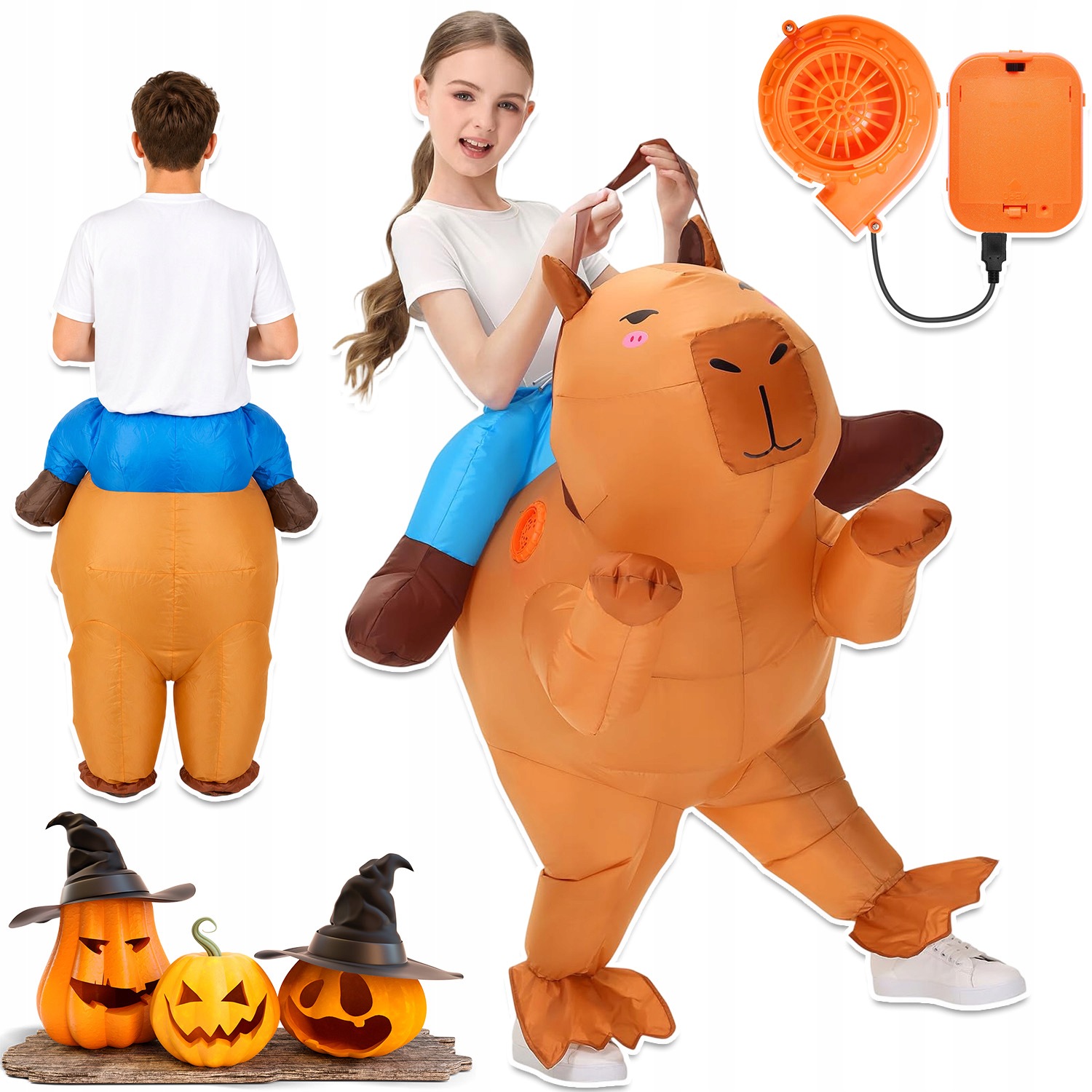 Kostým Nafukovací Kalhoty Kapybara Převlek Na Halloween Cosplay 190 CM