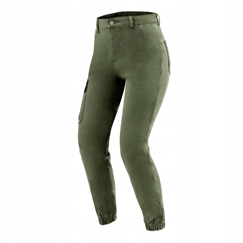 Dámske Motocyklové Džínsy Ozone Jane Jogger Fit Olive 26/30