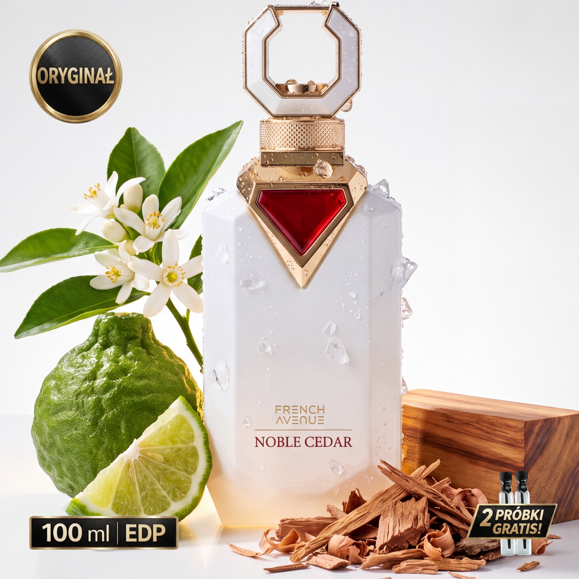 Perfumy French Avenue Noble Cedar 100 ml 2 Próbki