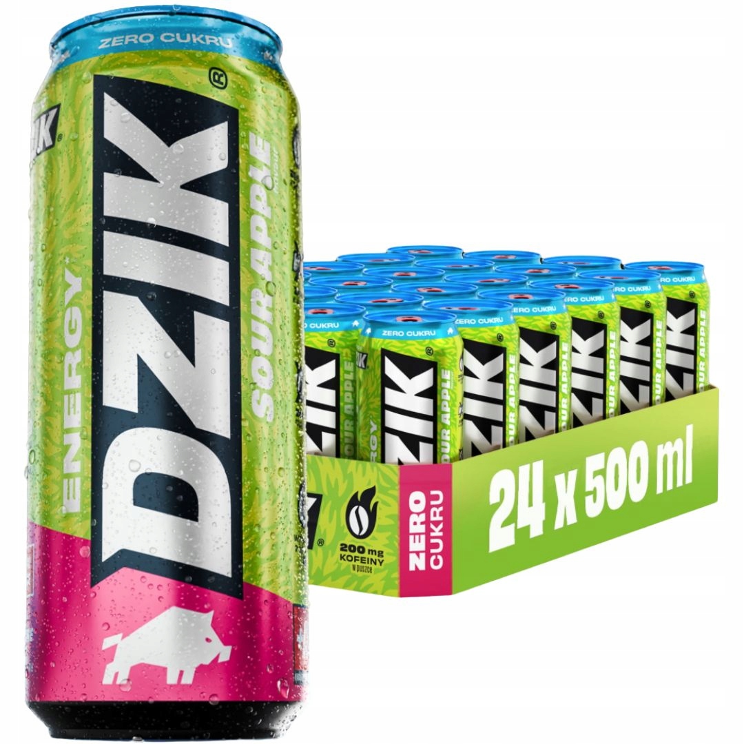 Wk Dzik Energy 500 ml Energetický nápoj Energetik 0 kalorií 0 cukru pecka