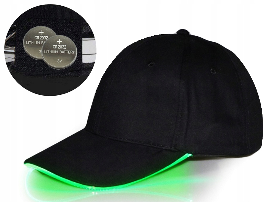 

Czapka z daszkiem Led do biegania Baterie
