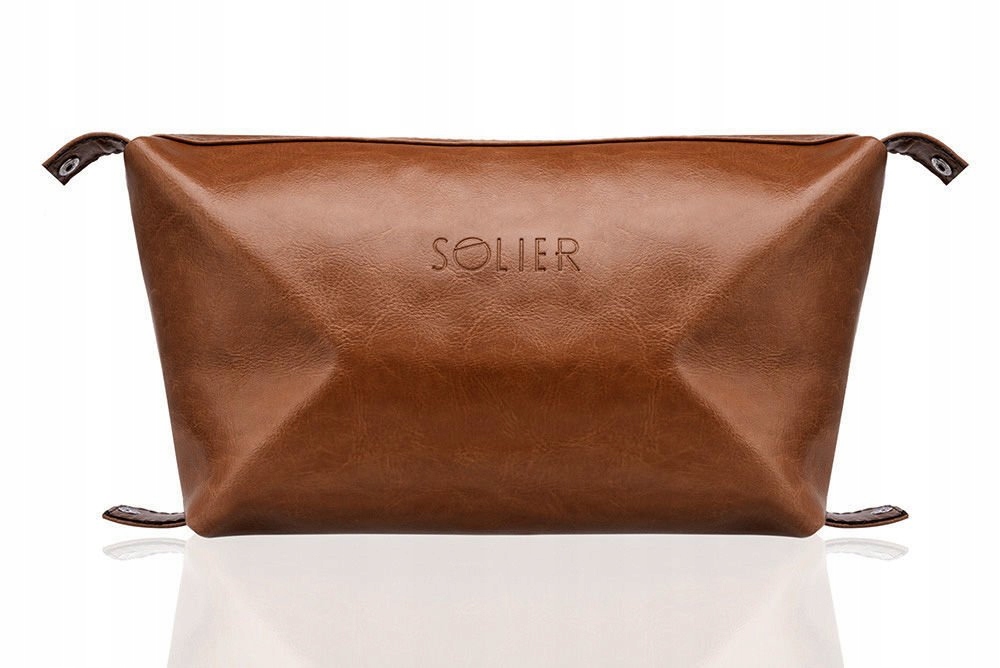 

Kosmetyczka męska Skórzana Podróżna Brązowa Solier