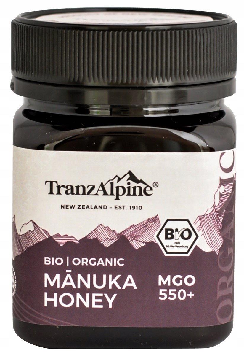 Miód Manuka Mgo 550+ Bio 250 g Tranzalpine