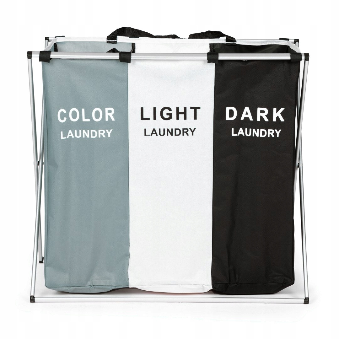 Kosz do segregacji prania 3 materiałowe kosze aluminiowa konstrukcja Rodzaj wolnostojący