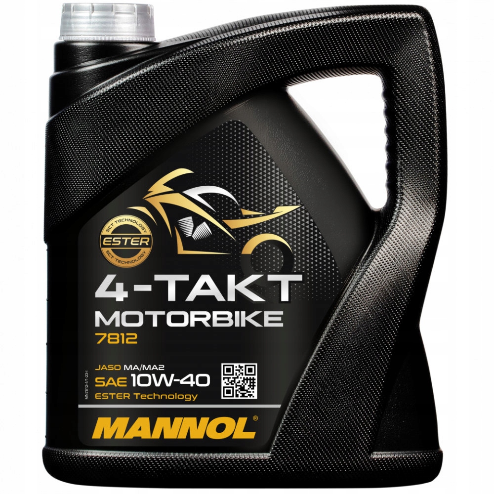 Olej Silnikowy Mannol 7812 10W40 4T Syntetyczny do Motocykli 4L Api Sl