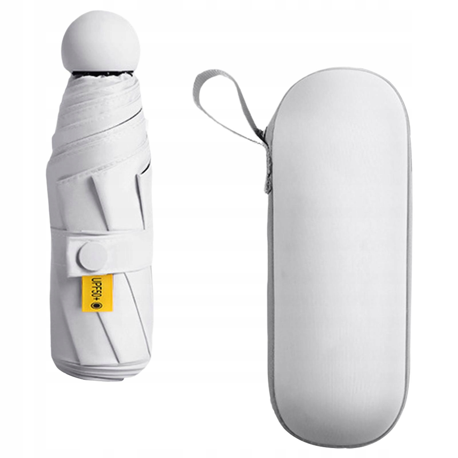 Mini parasole Parasol podróżny biały z etui