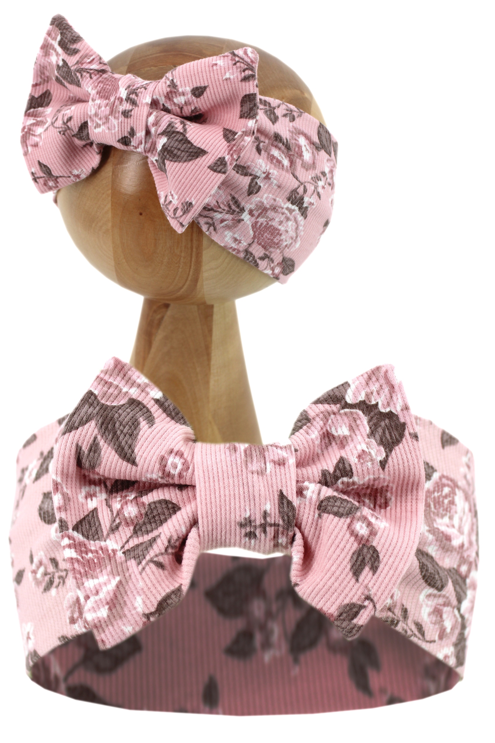 OPASKA DZIECIĘCA NA GŁOWĘ Z KOKARDĄ DLA DZIEWCZYNKI PRĄŻEK WIOSNA / JESIEŃ