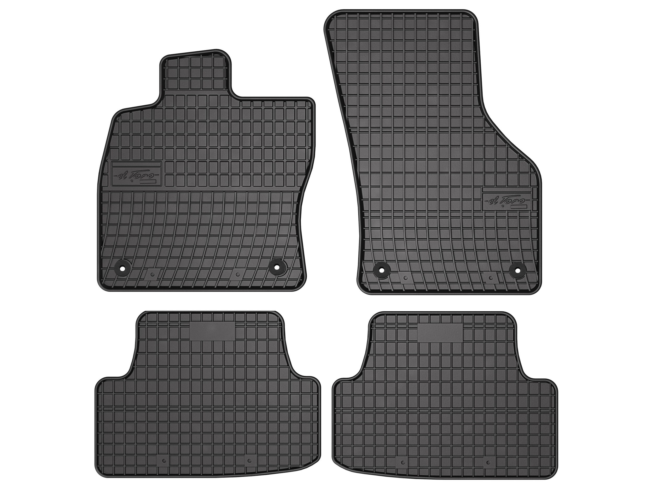 Gumové koberce pro Seat Leon III 2012-2020, sada 4 ks SolidPRO s okrajem