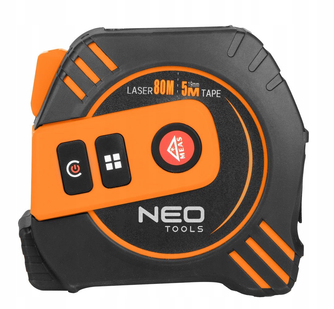 NEO DALMIERZ LASEROWY PODŚWIETLANY CYFROWY Z MIARKĄ ZWIJANĄ 5m 40m