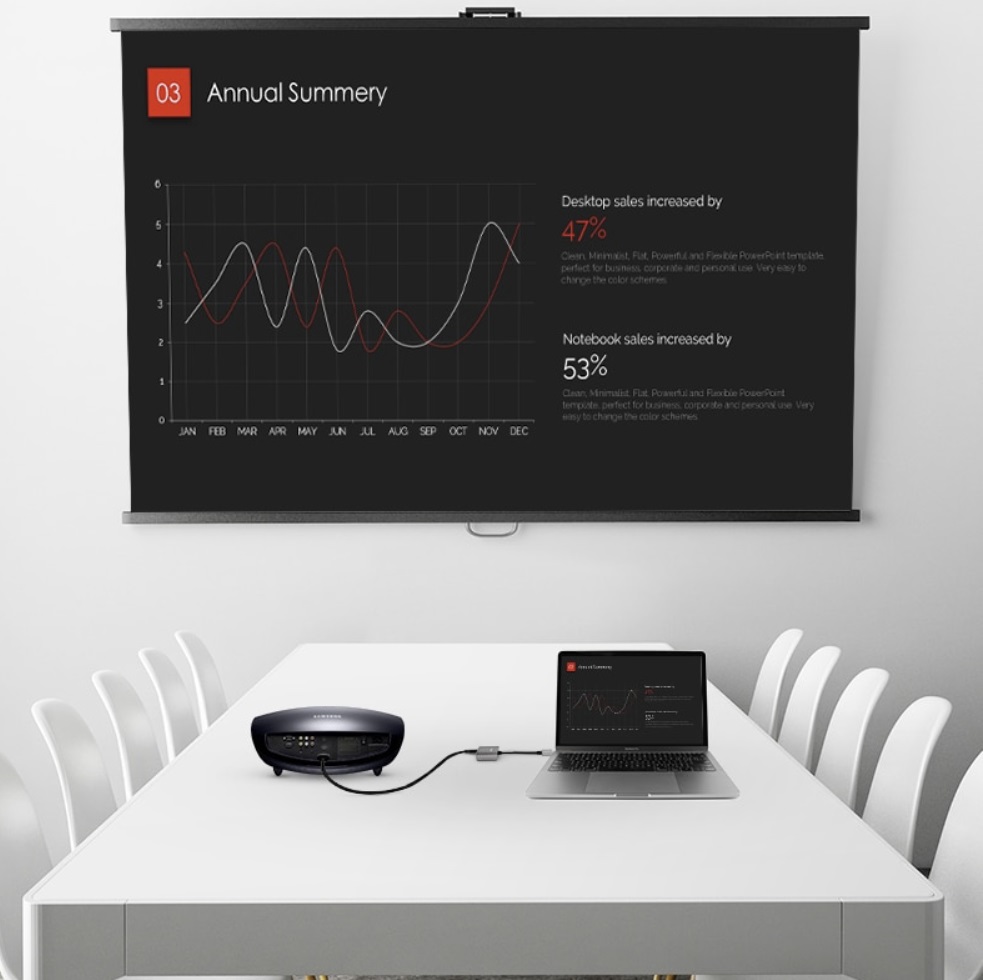 ADAPTER PRZEJŚCIÓWKA USB-C 3.1 VGA HDMI 4K Kod producenta 45224