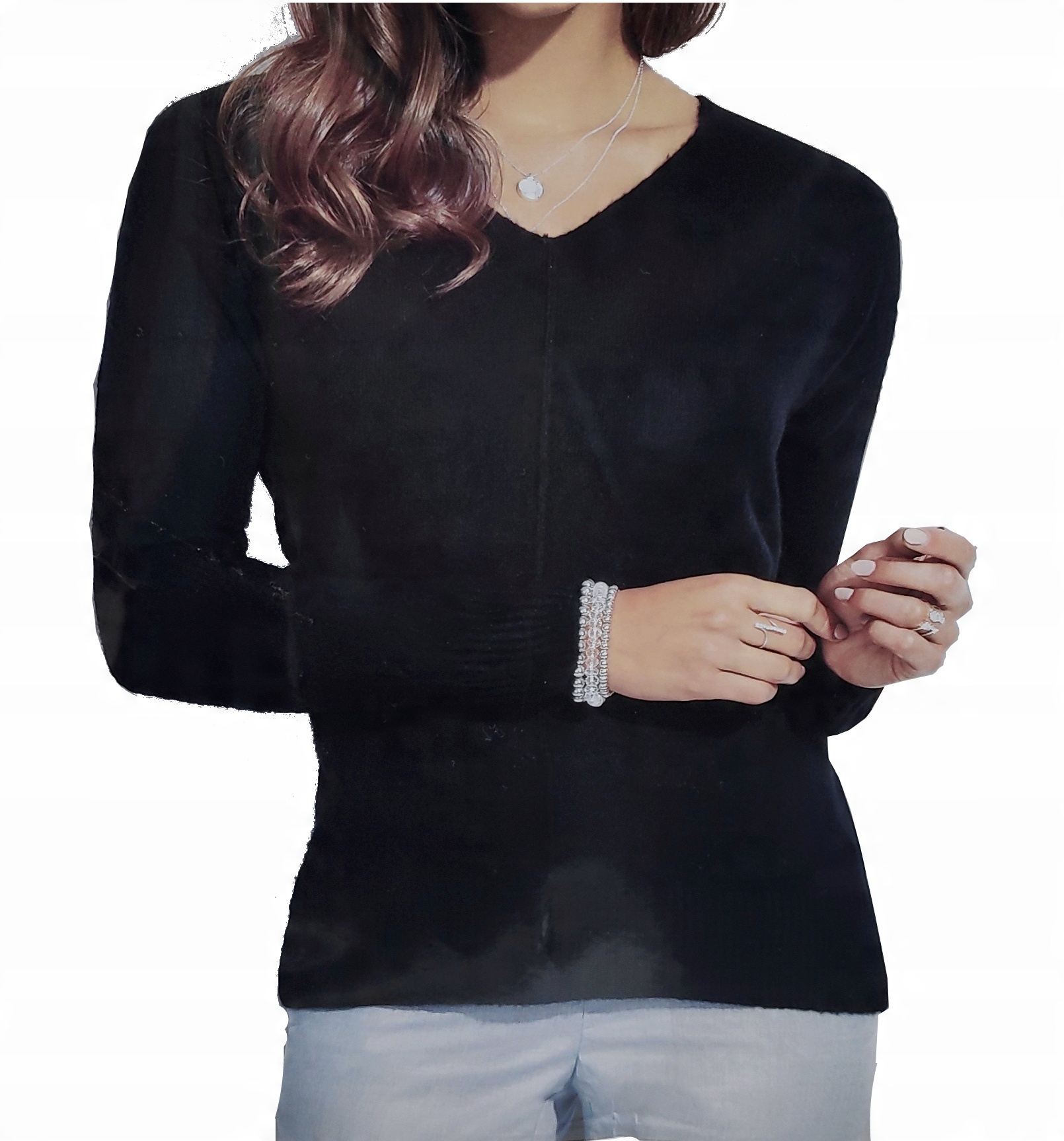 

Sweter damski czarny dzianinowy M