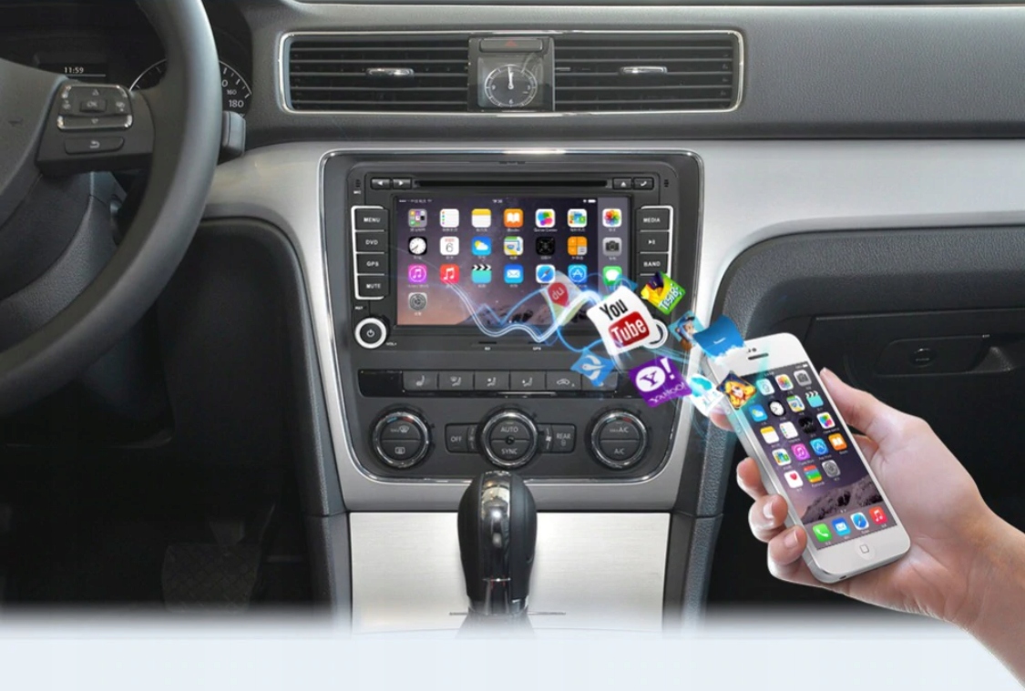 RADIO ANDROID VW PASSAT GOLF SKODA SEAT LEON 4/64 Rodzaje odtwarzanych nośników płyta CD płyta DVD karta microSD USB