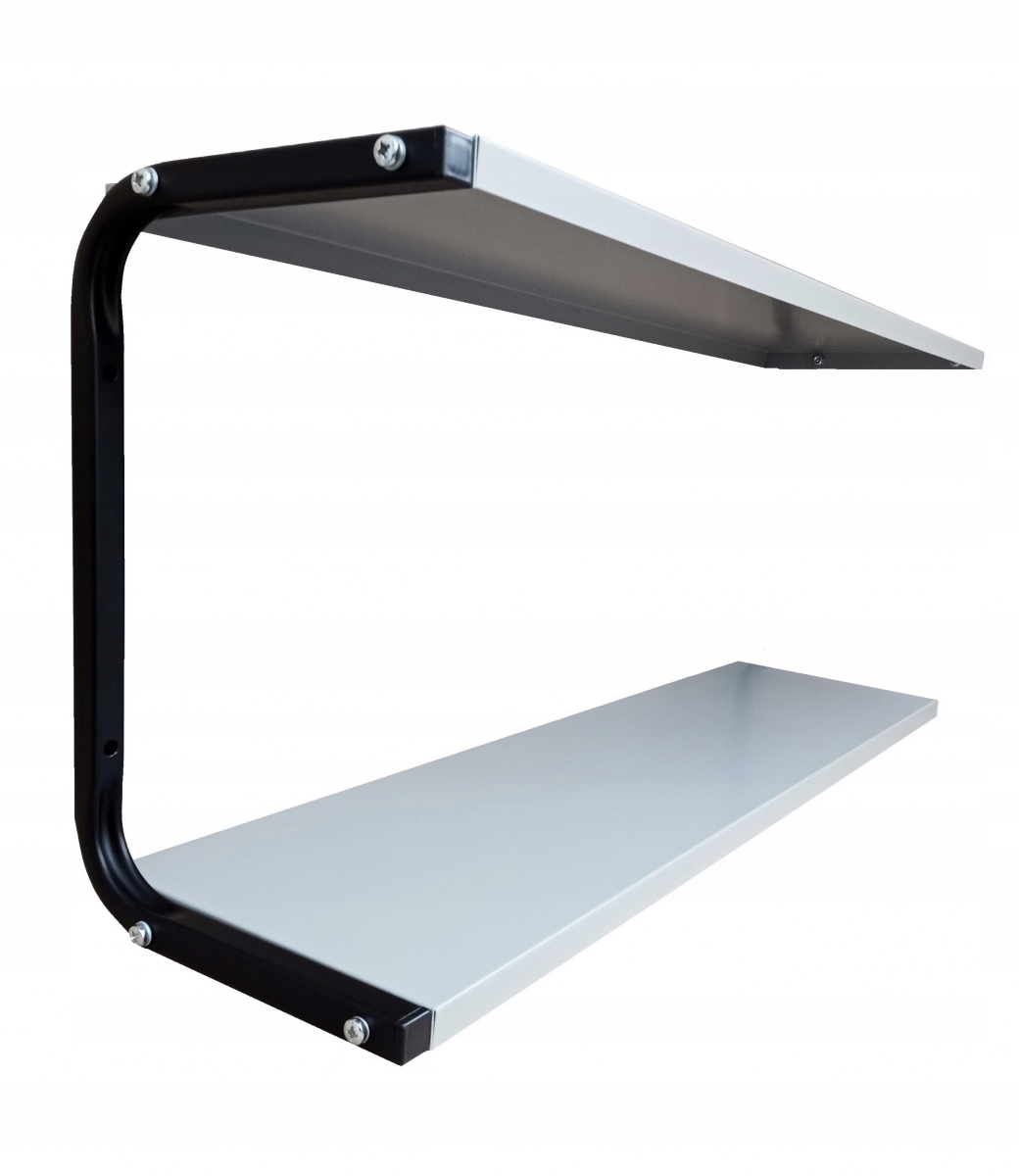 Kovová nástěnná police 93 cm dodatečná PG2CSD dílna loft garáž