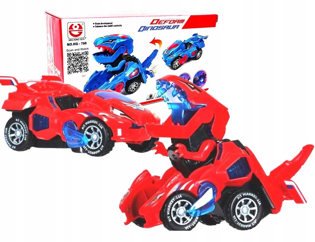 

2W1 Auto Robot Dinozaur Transformujące Autko Bot