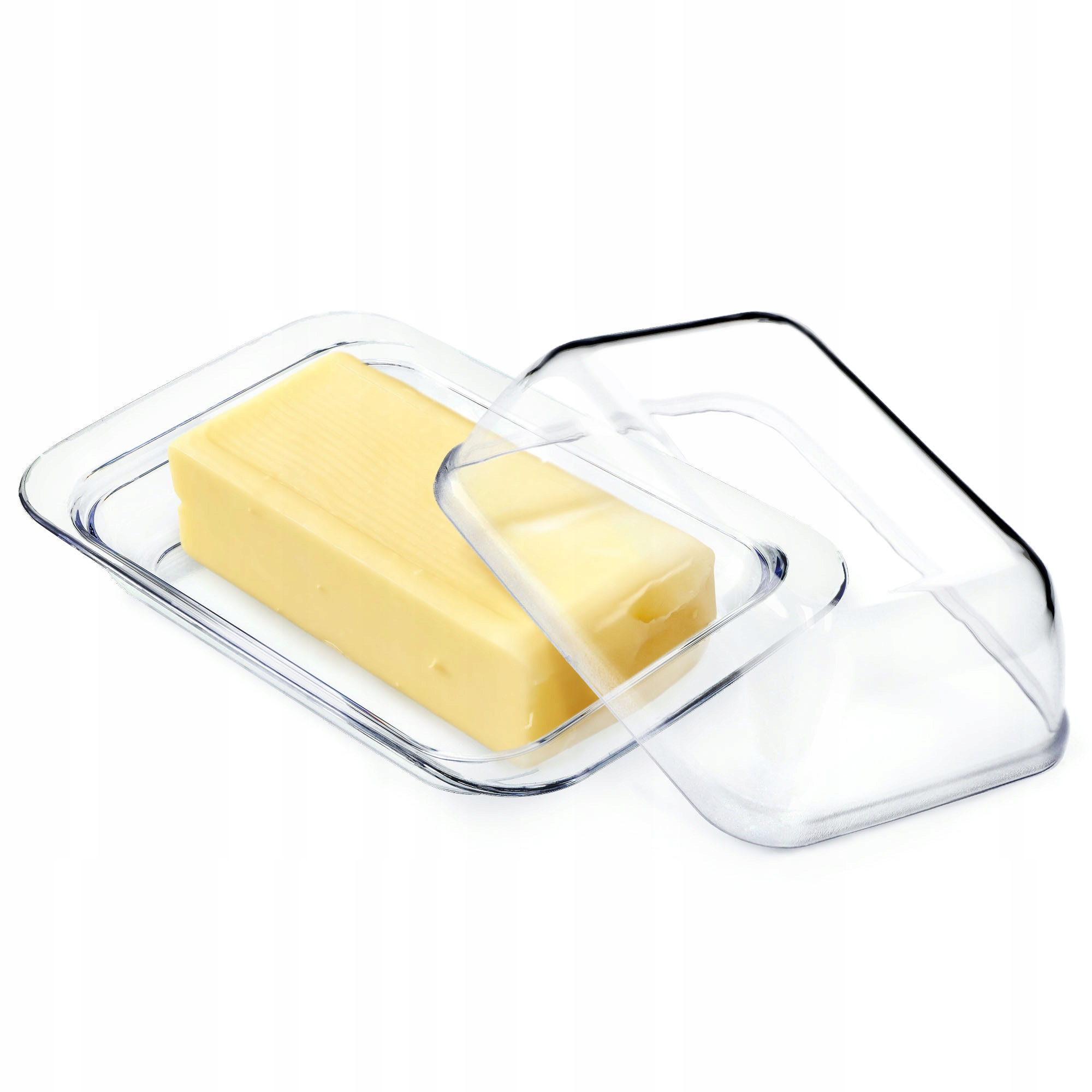 MASELNICA MASELNICZKA Z POKRYWĄ NA POJEMNIK MASŁO PLASTIKOWA 18x12cm Kolor przezroczysty