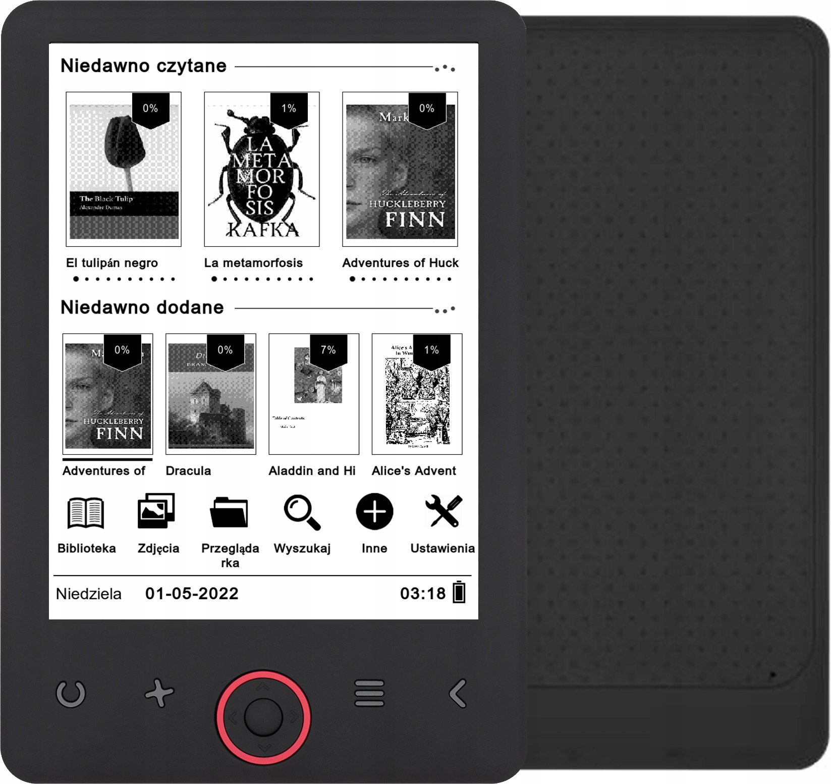 Čtečka Bemi Cognita Light2/6 palců/smartLED podsvícení/8GB černá