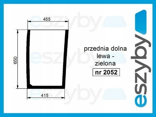 sklo Landini McCormick Ttx, Xtx přední spodní L
