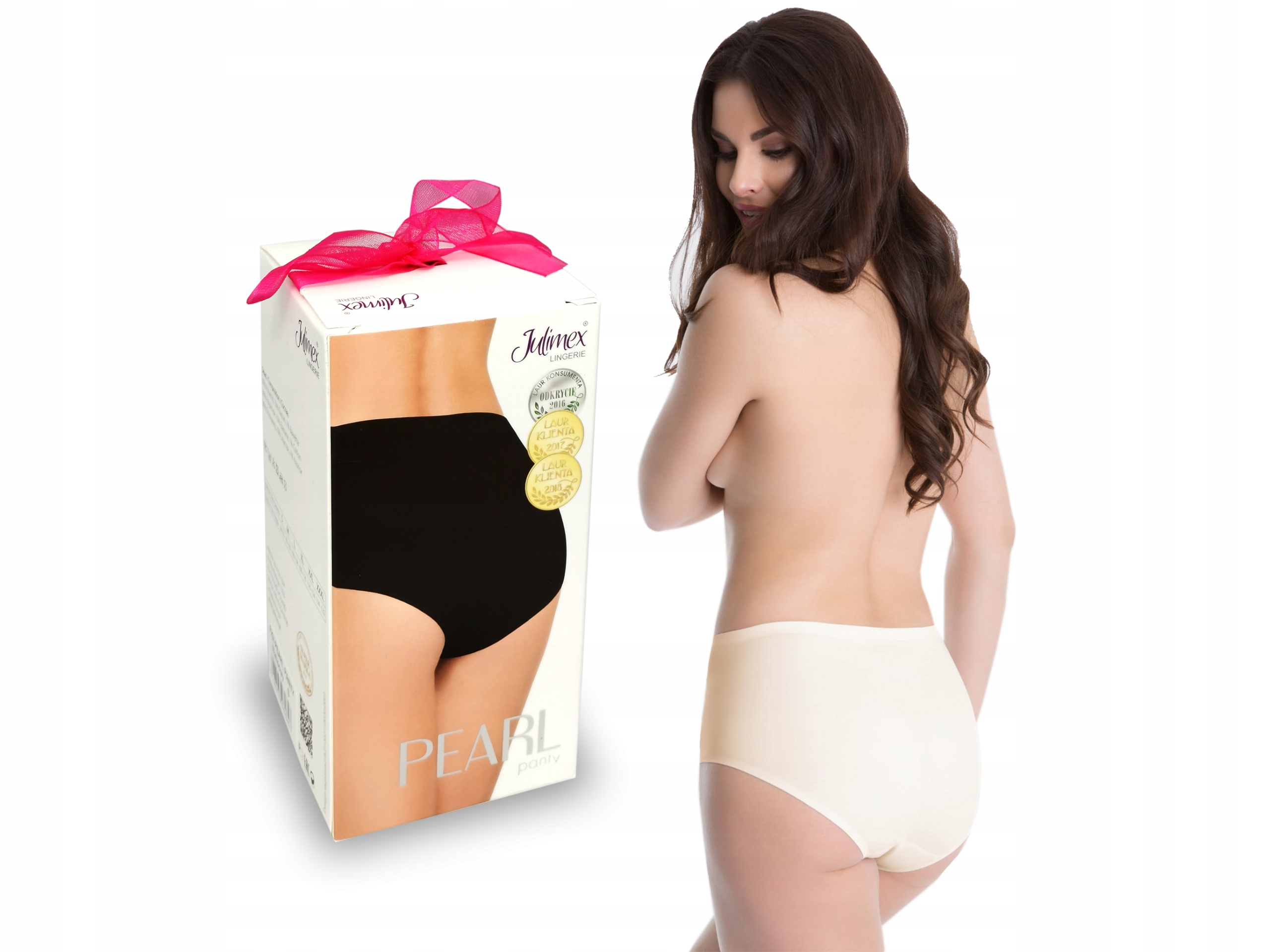 

Wysokie Figi Julimex Pearl bezszwowe Beżowy S