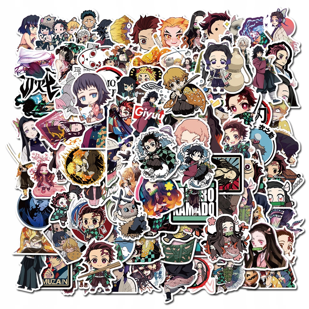 

100 naklejek Demon Slayer graffiti z anime