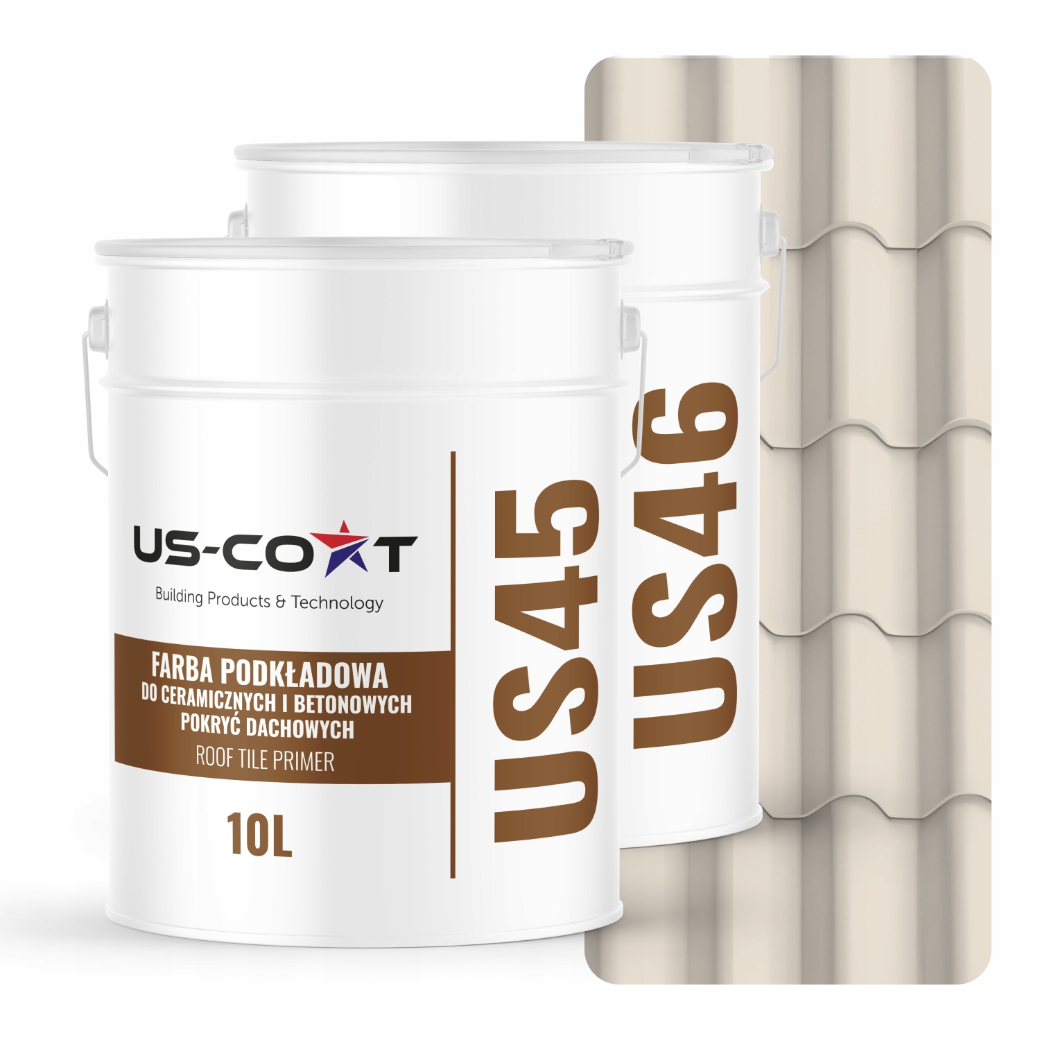 Farba Na Keramické Strešné Tašky Základný Náter Krémová RAL9001 74m2 Matná Od Výrobcu