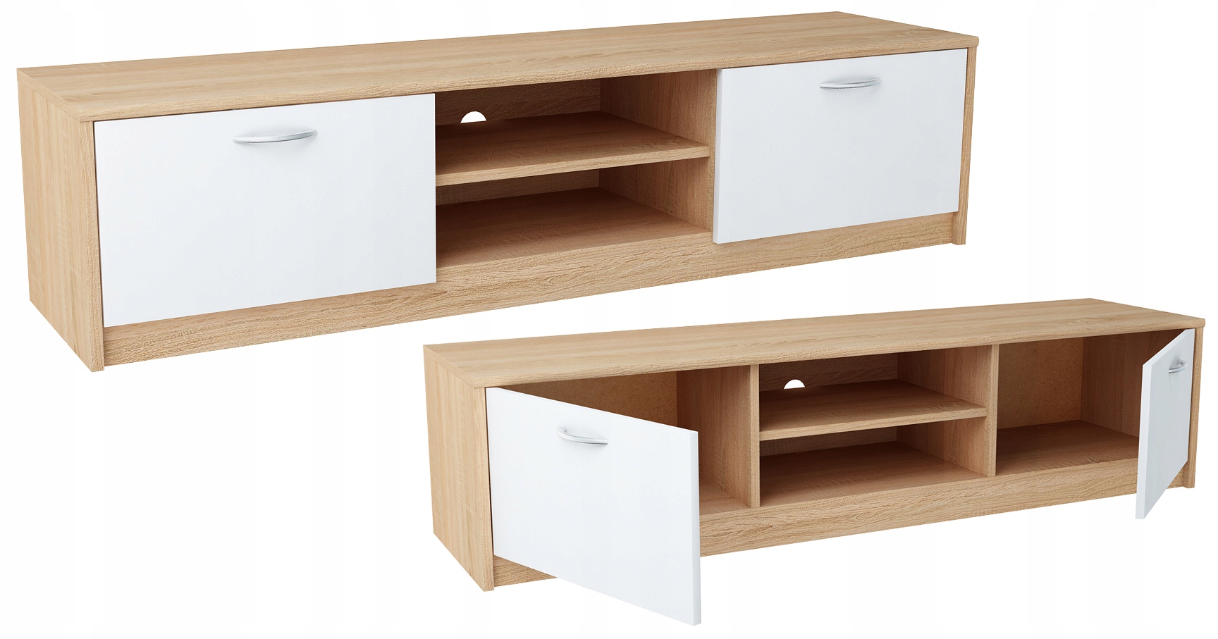 

Szafka Rtv stolik z półką K028 Sonoma-biały 160cm