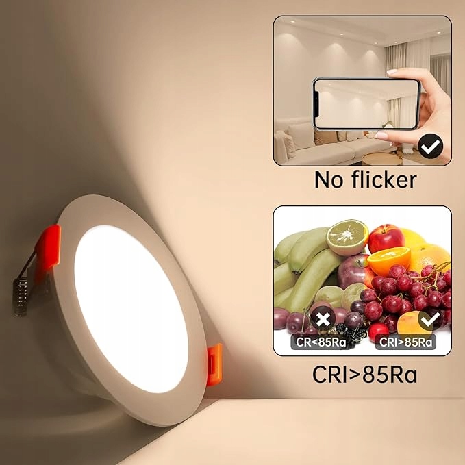 REFLEKTORY WPUSZCANE KAMBO LED OBROTOWY 40 5 SZTUK