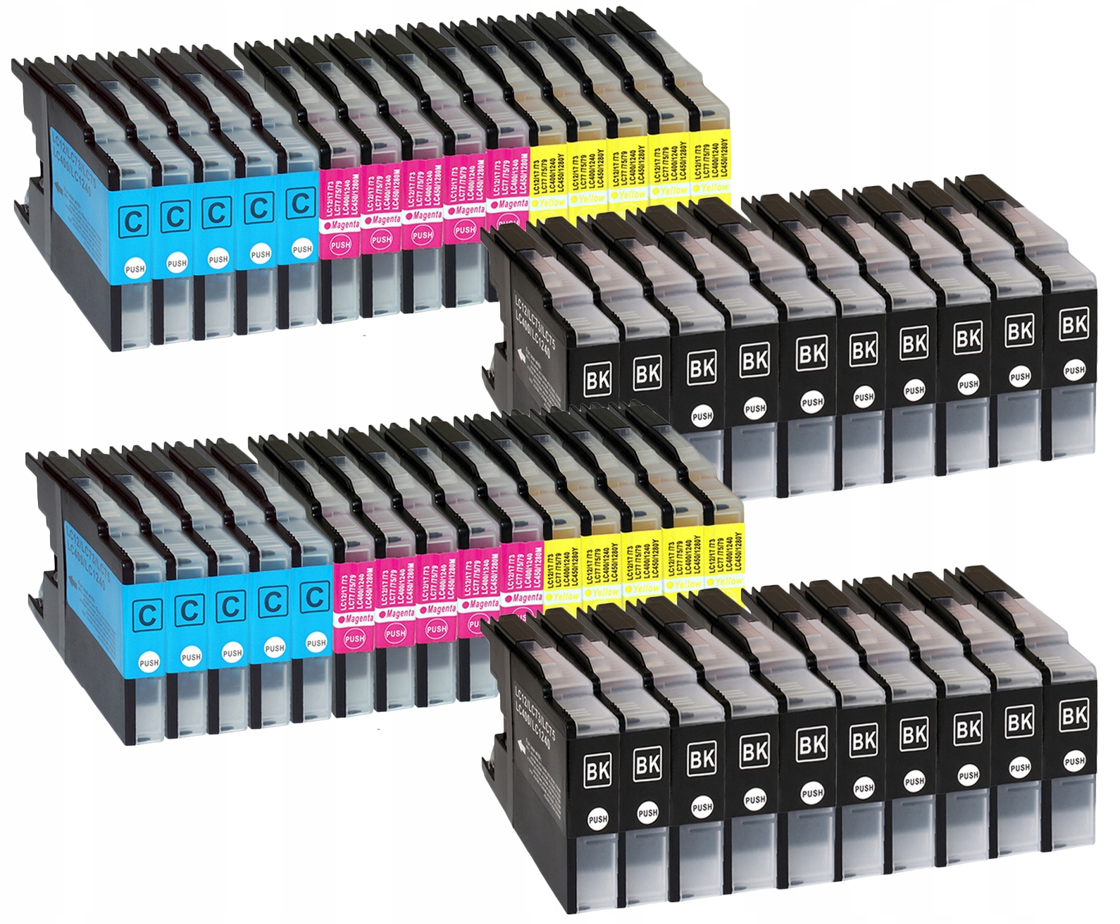 

50X Tusze Do Brother MFC-J625DW MFC-J6510DW 20XBK