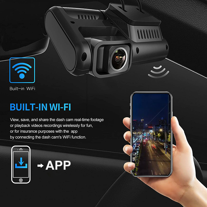 Dual Lens Car DVR Dashboard Camera GPS Wifi Video Stan opakowania oryginalne