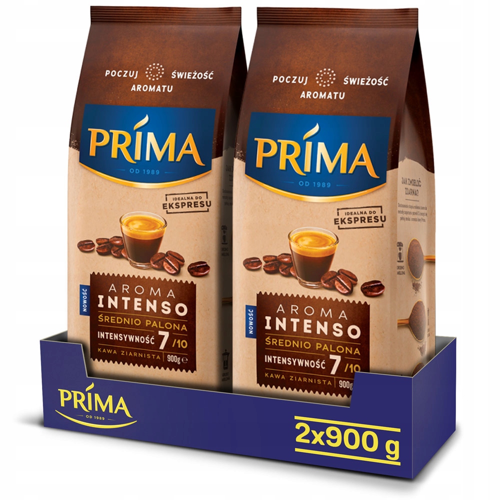 Kawa Prima ziarnista Aroma Intenso 1,8kg (2x 900g)