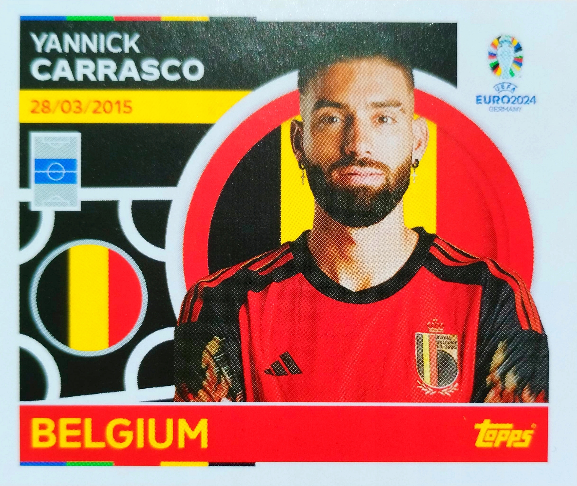 Euro 2024 Topps Match Attax naklejka Bel 15 Yannick Carrasco Belgia