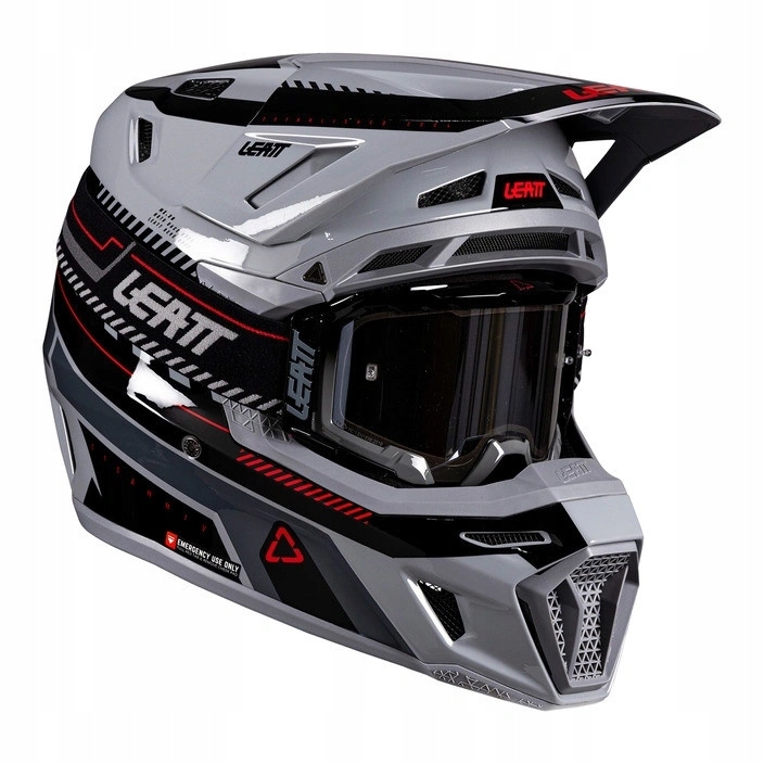 Prilba cross s okuliarmi Leatt Kit Moto 8.5 Grey šedá Darčeky